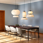 Japanese Tiered Rice Paper Pendant Light