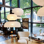 Japanese Tiered Rice Paper Pendant Light