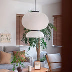 Japanese Tiered Rice Paper Pendant Light