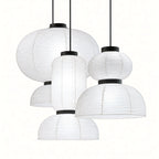 Japanese Tiered Rice Paper Pendant Light