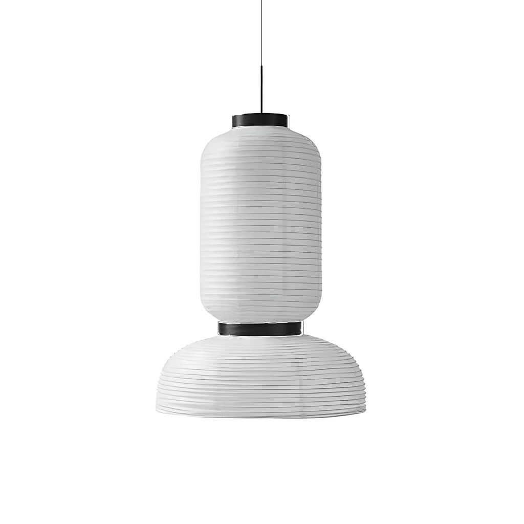 Japanese Tiered Rice Paper Pendant Light