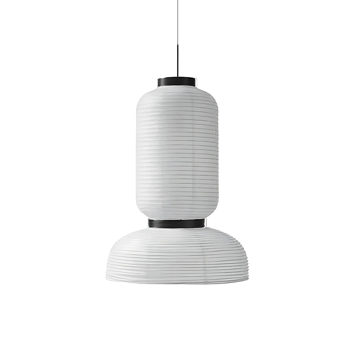 Japanese Tiered Rice Paper Pendant Light