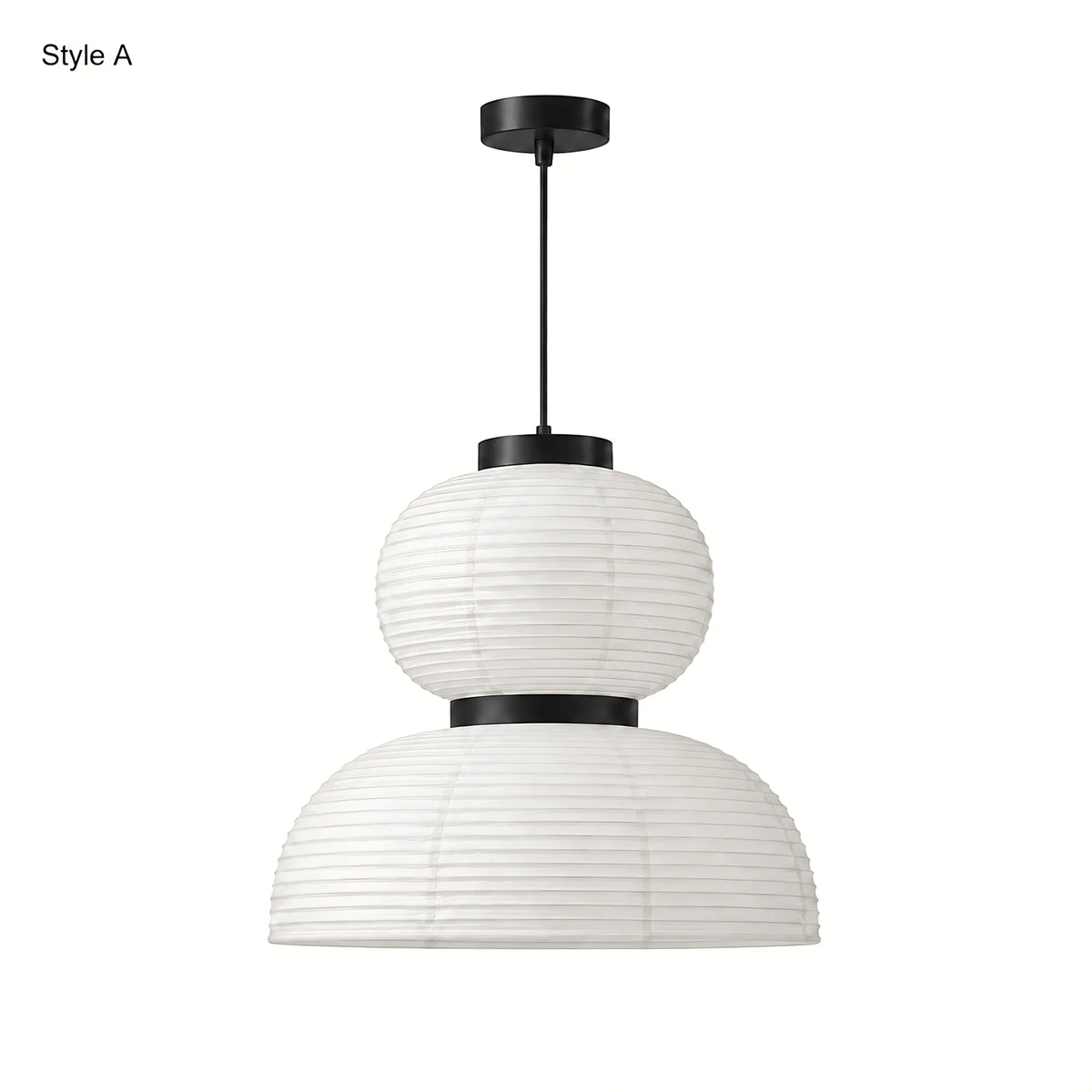 Japanese Tiered Rice Paper Pendant Light