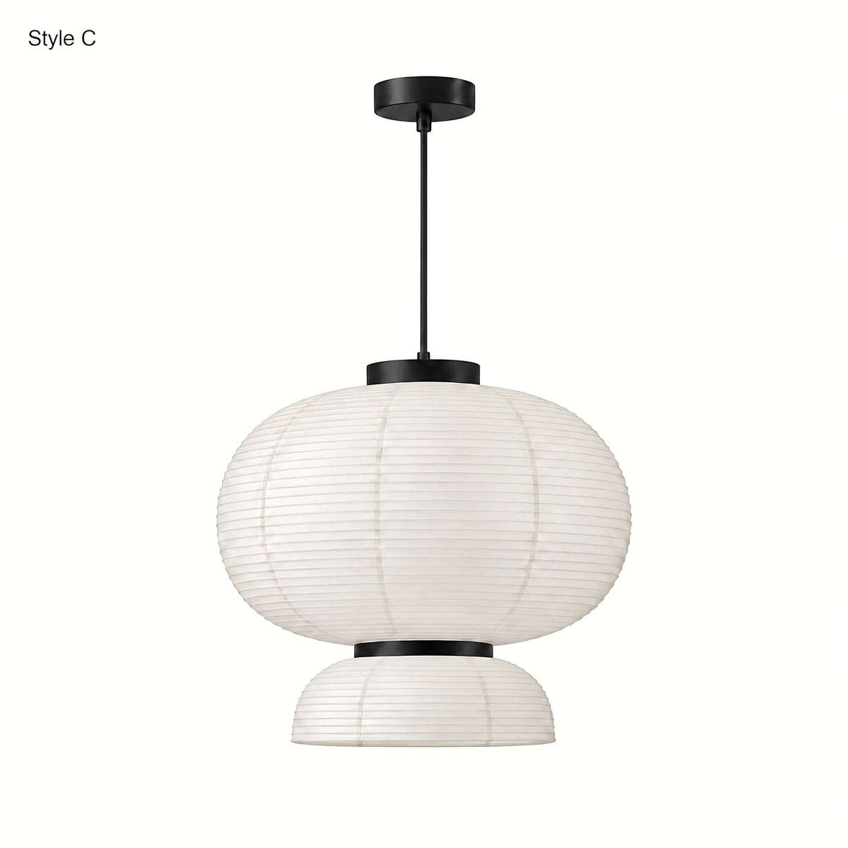 Japanese Tiered Rice Paper Pendant Light