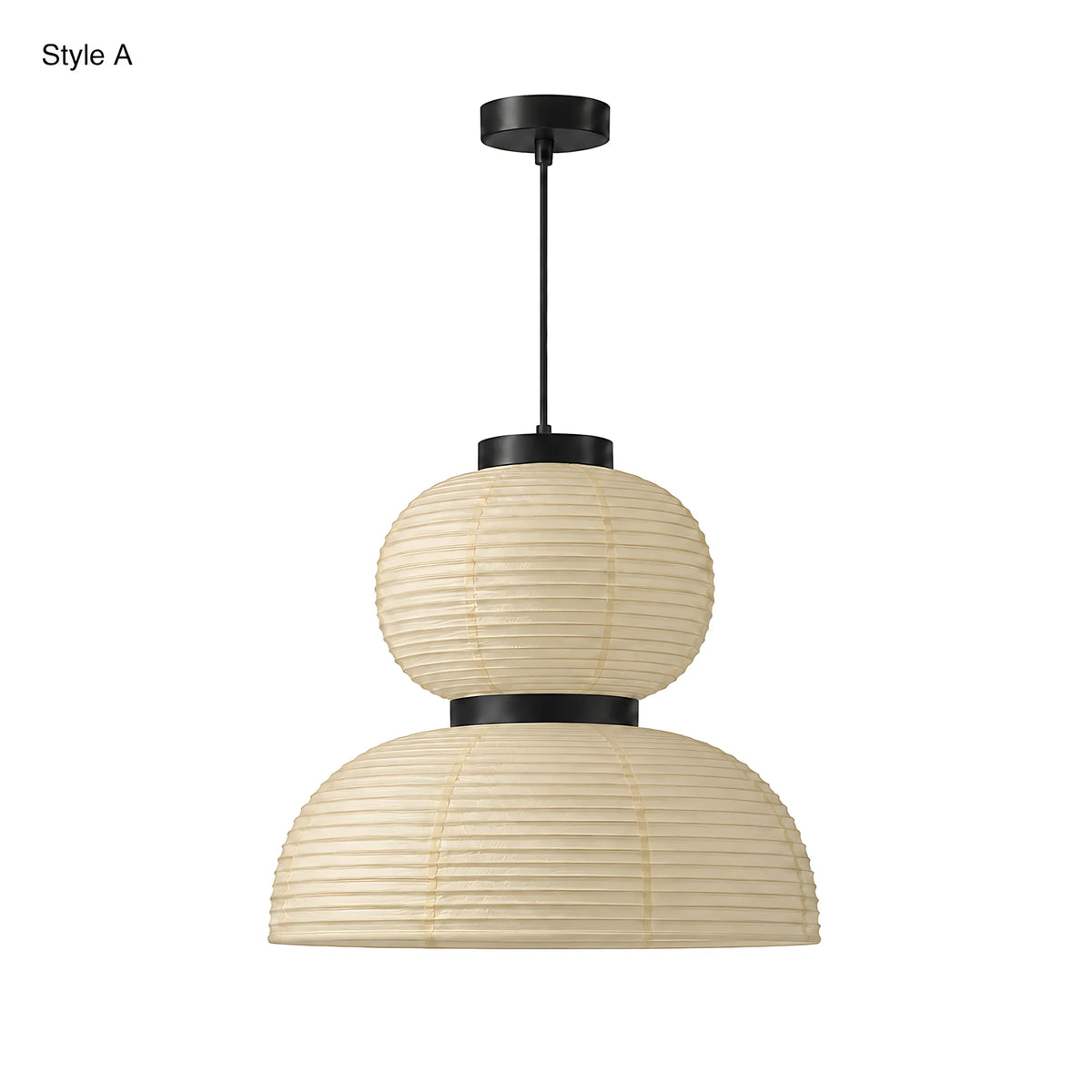 Japanese Tiered Rice Paper Pendant Light