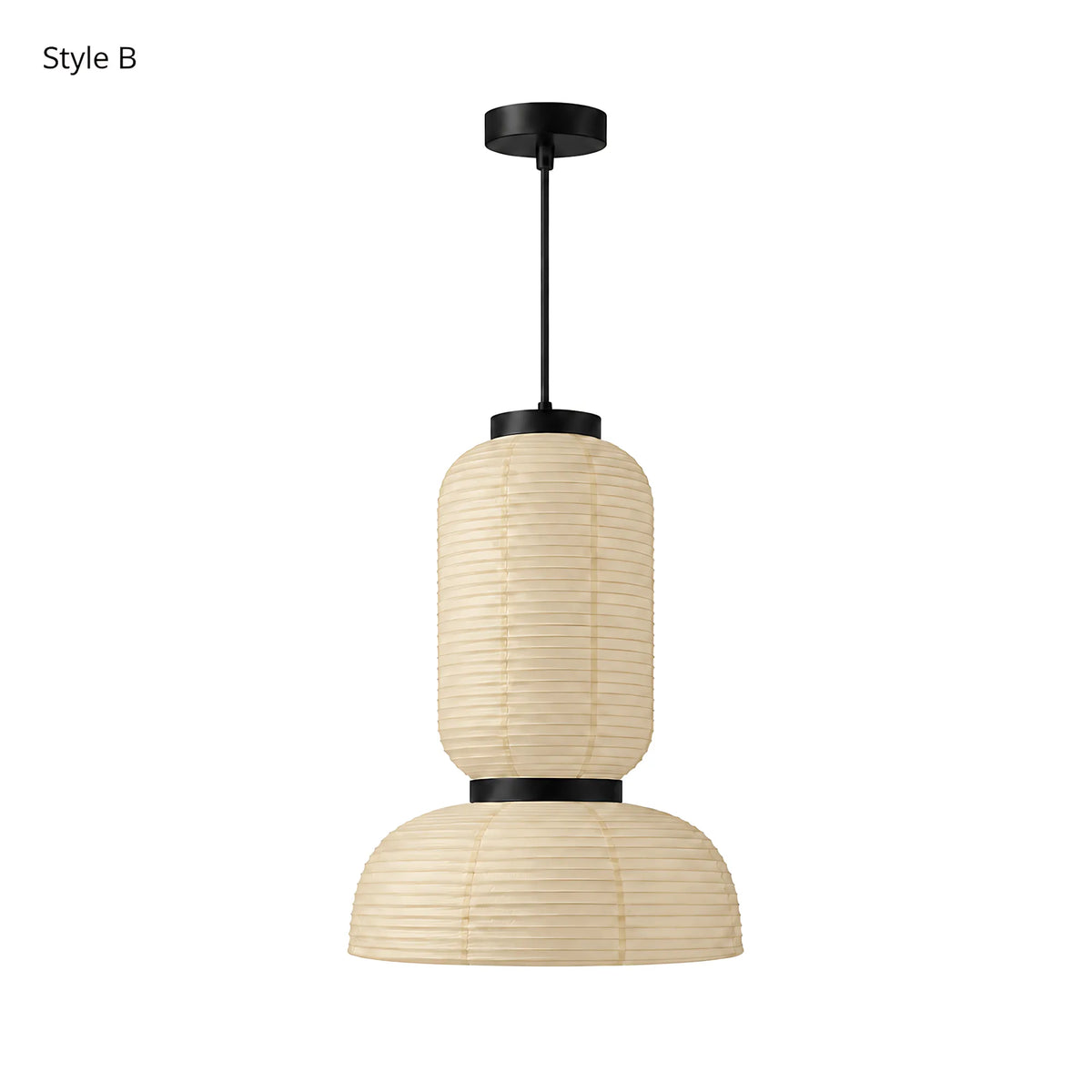 Japanese Tiered Rice Paper Pendant Light