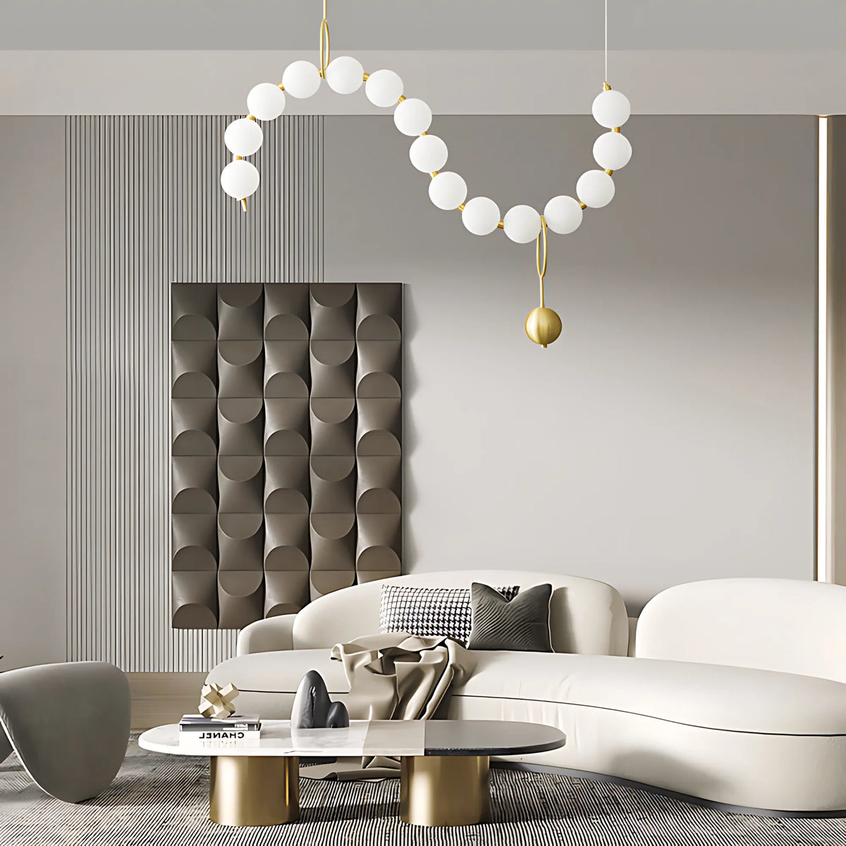 Luma Pearl Necklace Pendant Light