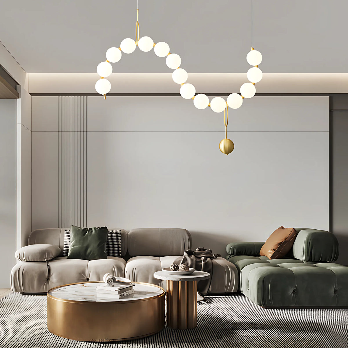 Luma Pearl Necklace Pendant Light