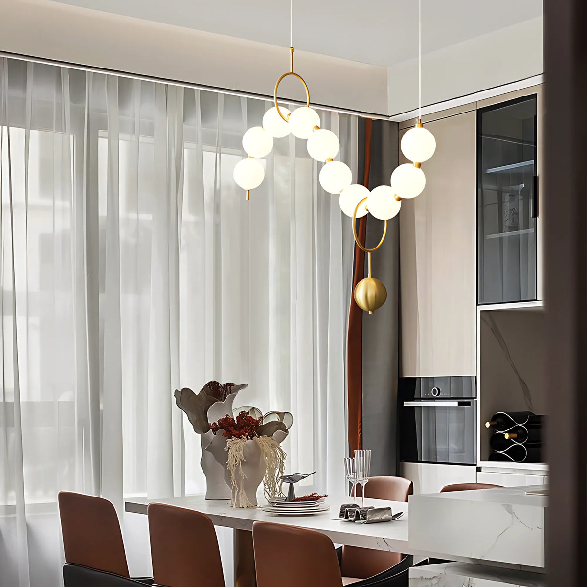 Luma Pearl Necklace Pendant Light