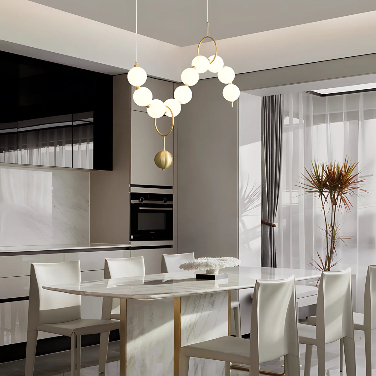 Luma Pearl Necklace Pendant Light