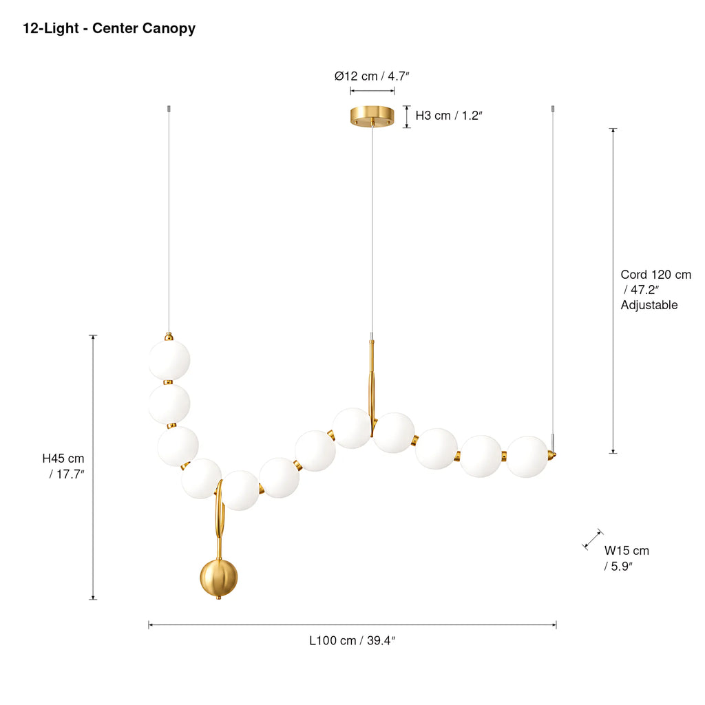 Luma Pearl Necklace Pendant Light