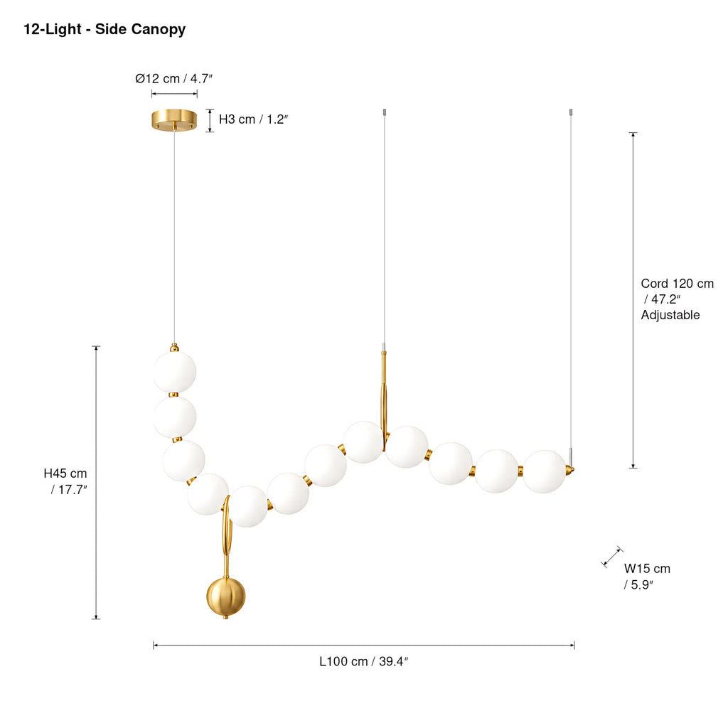 Luma Pearl Necklace Pendant Light