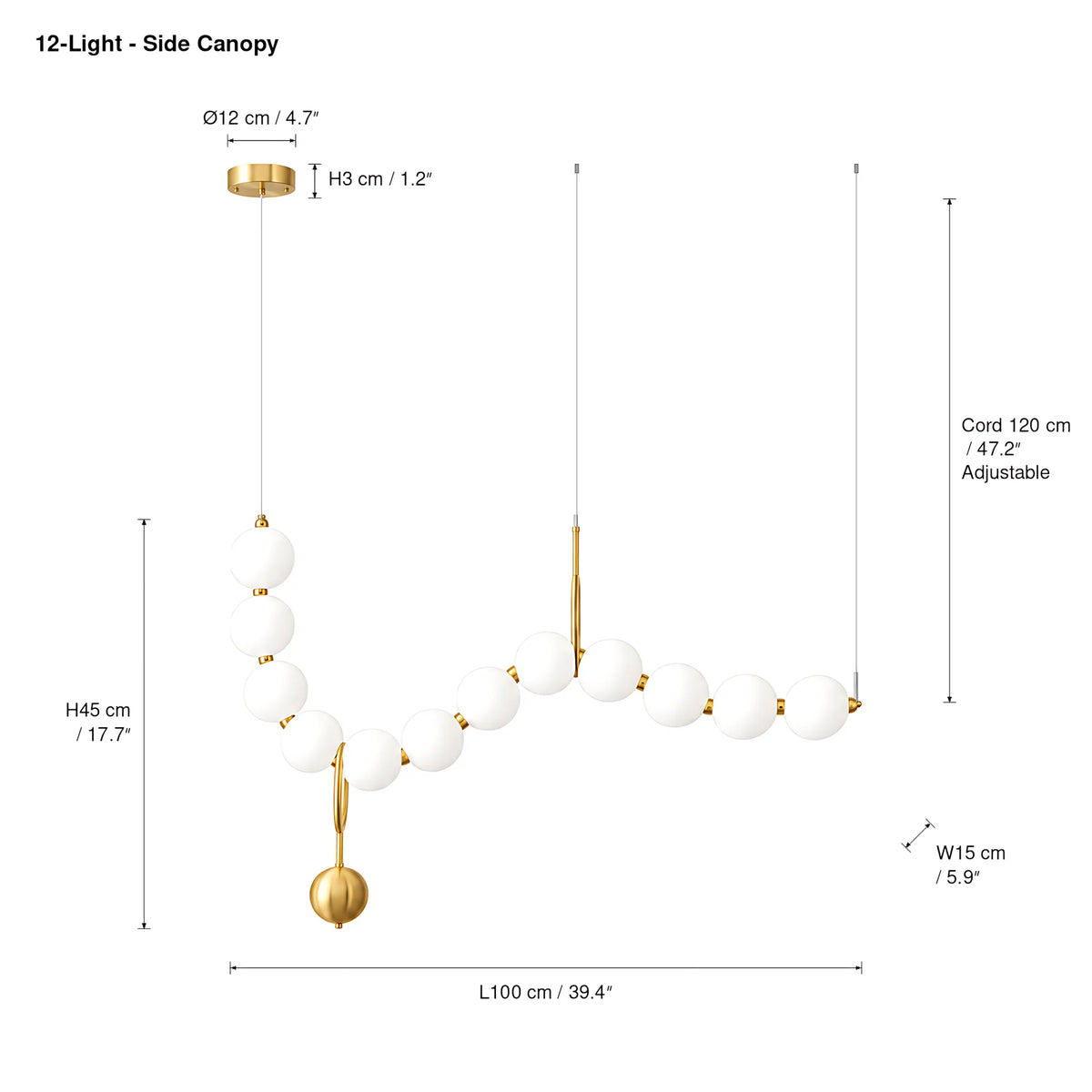 Luma Pearl Necklace Pendant Light