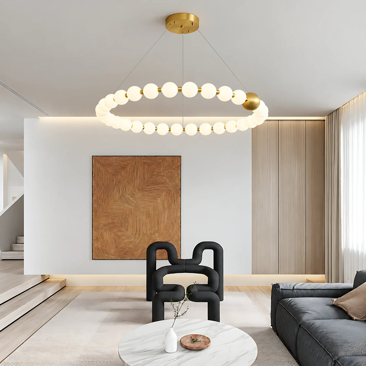 Luma Pearl Ring Pendant Light