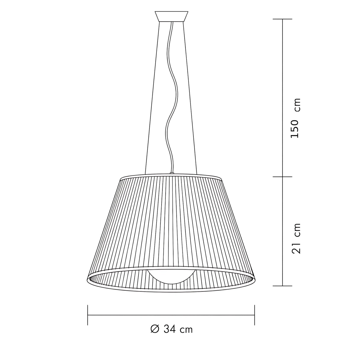Lumera Striped Pendant Light