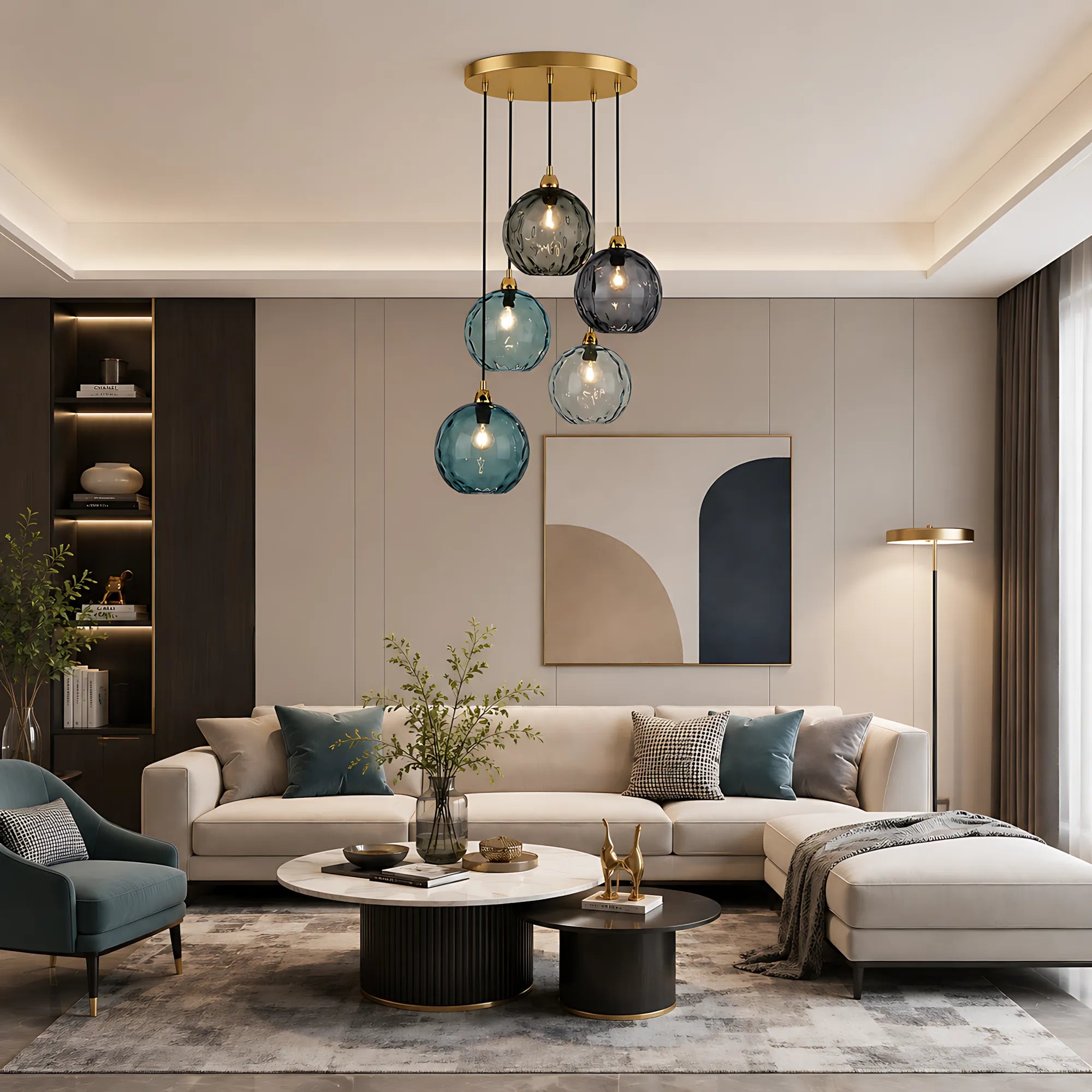 Lumi Orb Colored Glass Pendant Light