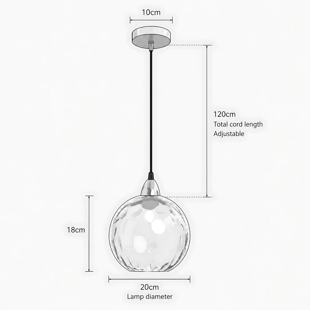 Lumi Orb Colored Glass Pendant Light
