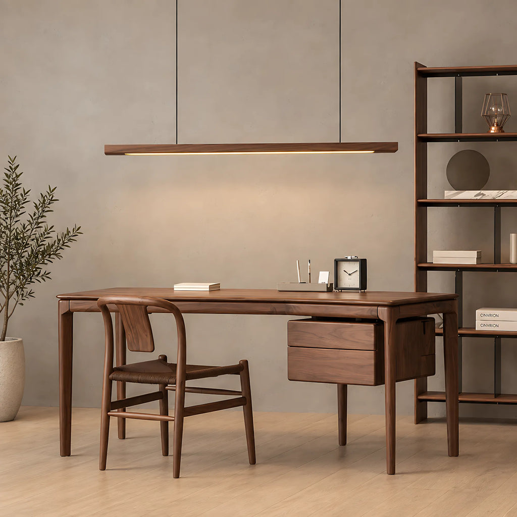 Lunaro Solid Wood Linear Pendant Light
