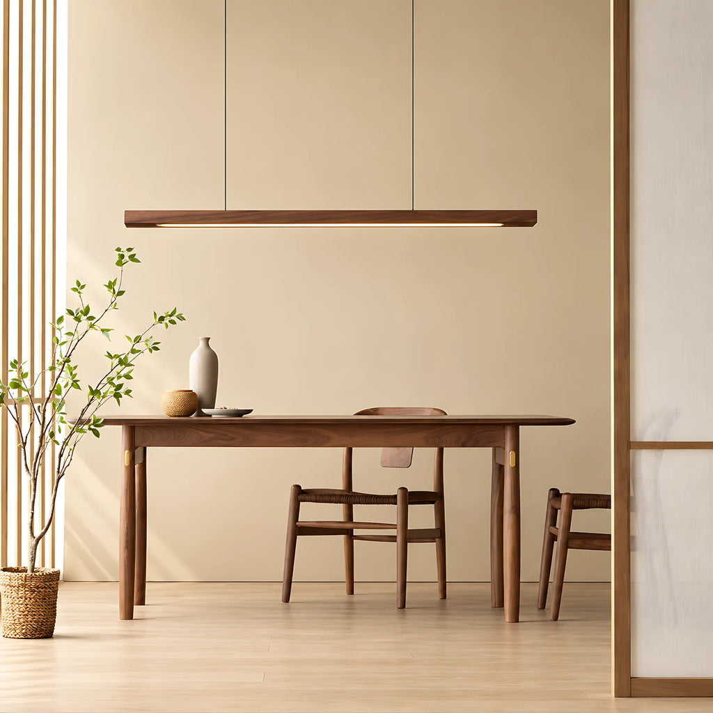 Lunaro Solid Wood Linear Pendant Light