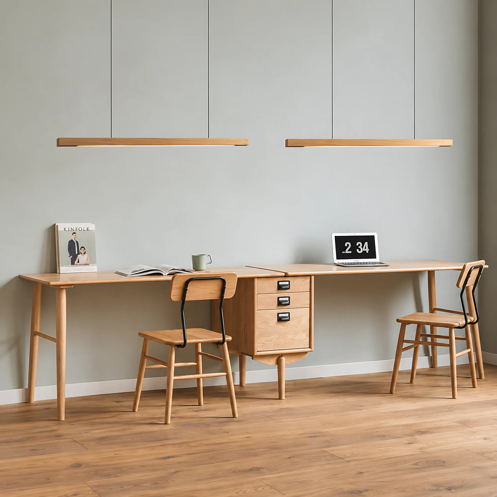 Lunaro Solid Wood Linear Pendant Light