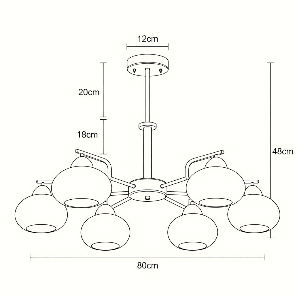 Lunavia Persimmon Glass Pendant Light