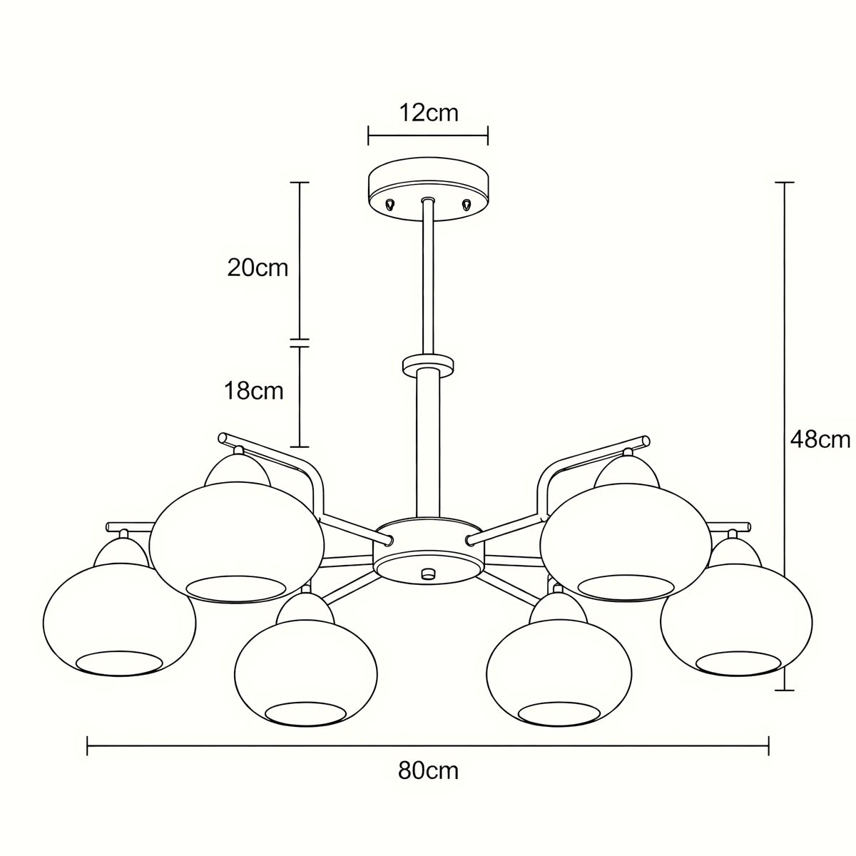 Lunavia Persimmon Glass Pendant Light