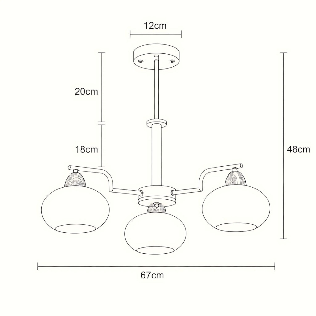 Lunavia Persimmon Glass Pendant Light