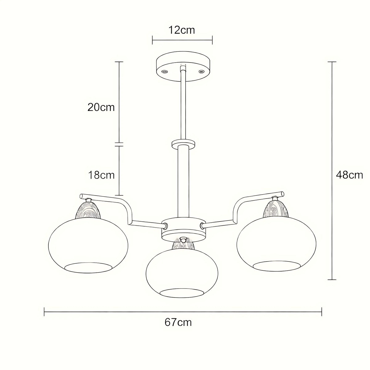 Lunavia Persimmon Glass Pendant Light