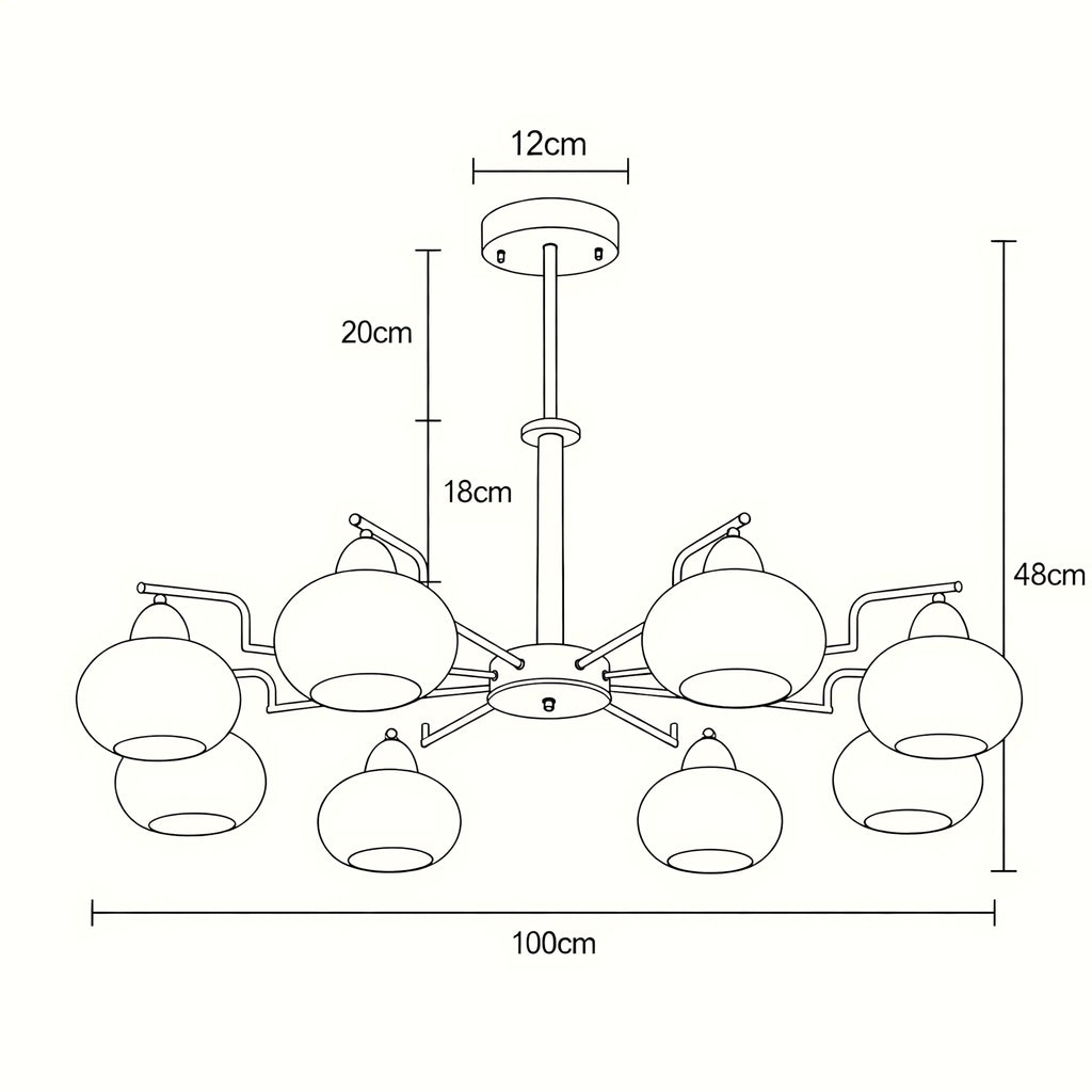 Lunavia Persimmon Glass Pendant Light