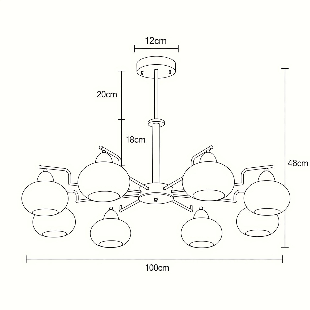 Lunavia Persimmon Glass Pendant Light