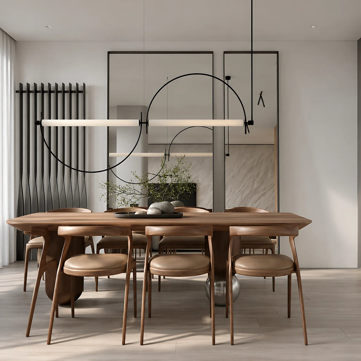 Metal Arc Linear Pendant Light