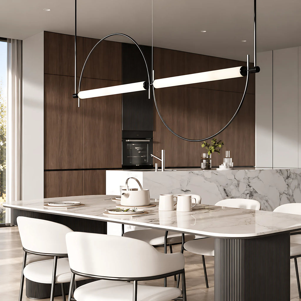 Metal Arc Linear Pendant Light