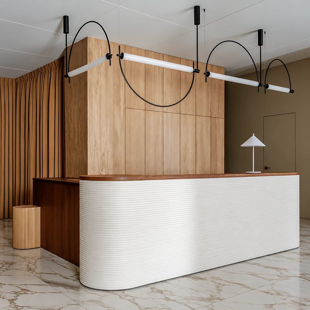 Metal Arc Linear Pendant Light