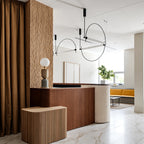 Metal Arc Linear Pendant Light