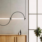 Metal Arc Linear Pendant Light