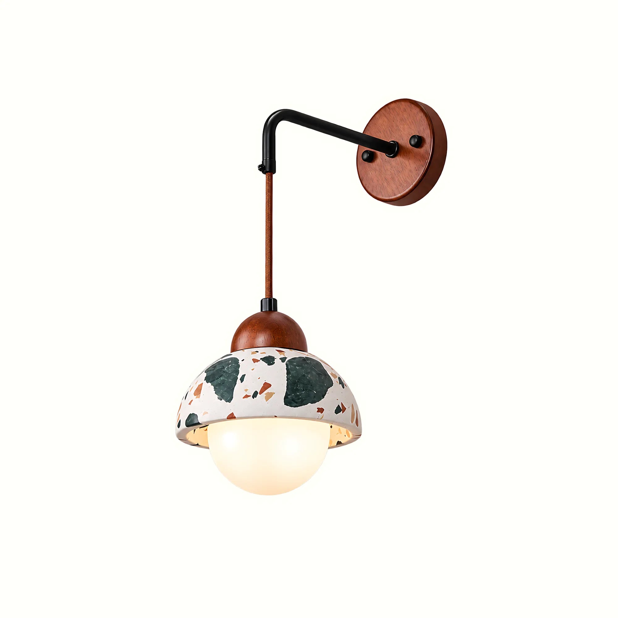 Mira Terrazzo & Timber Adjustable Wall Light