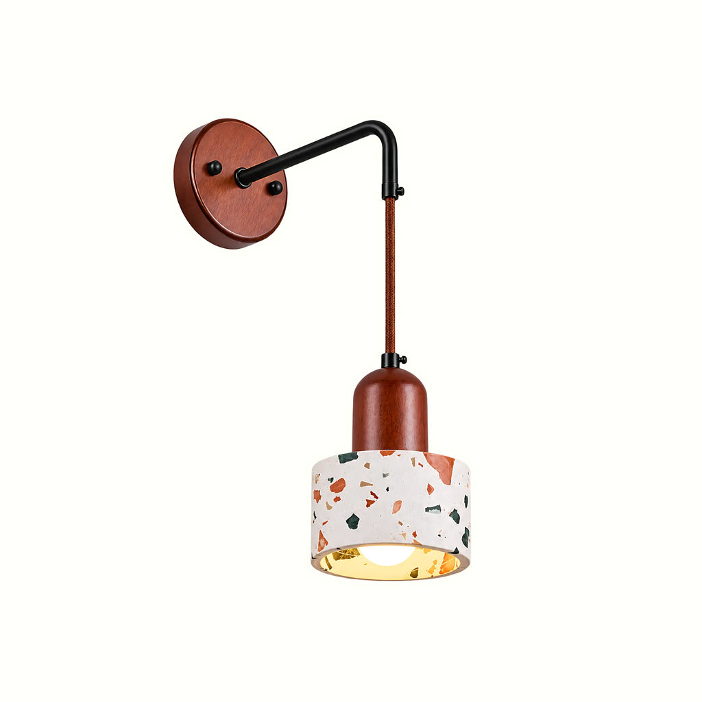 Mira Terrazzo & Timber Adjustable Wall Light