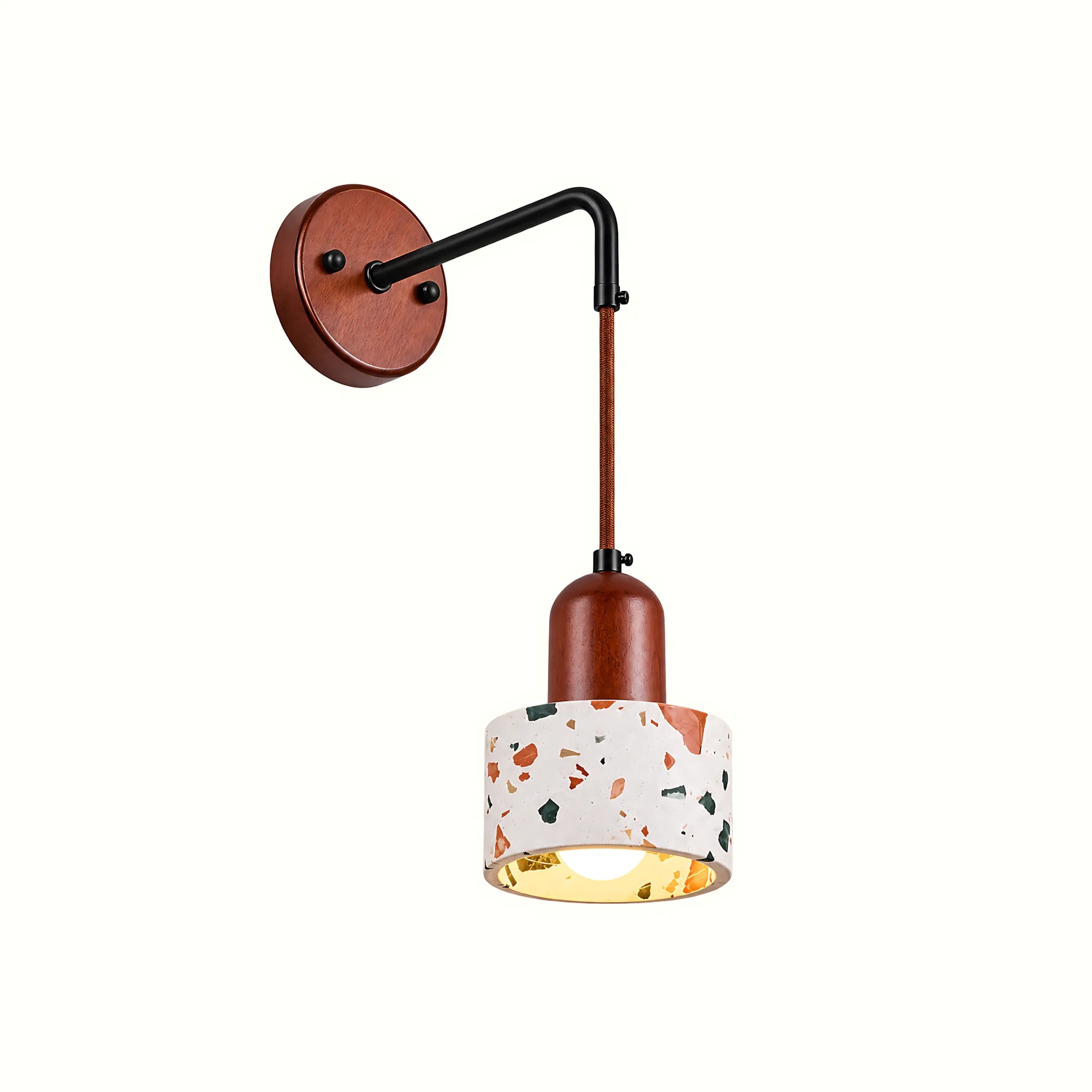 Mira Terrazzo & Timber Adjustable Wall Light