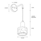 Mira Terrazzo & Timber Adjustable Wall Light