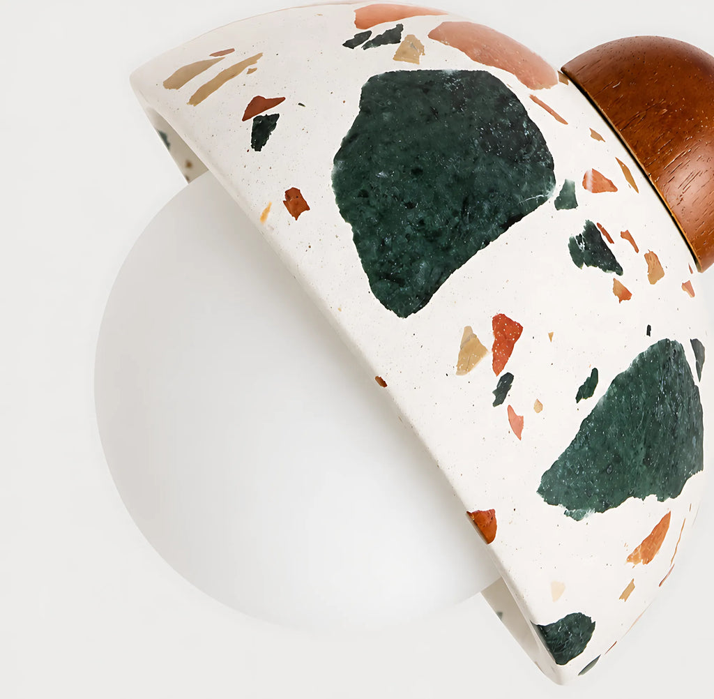 Mira Terrazzo & Timber Adjustable Wall Light