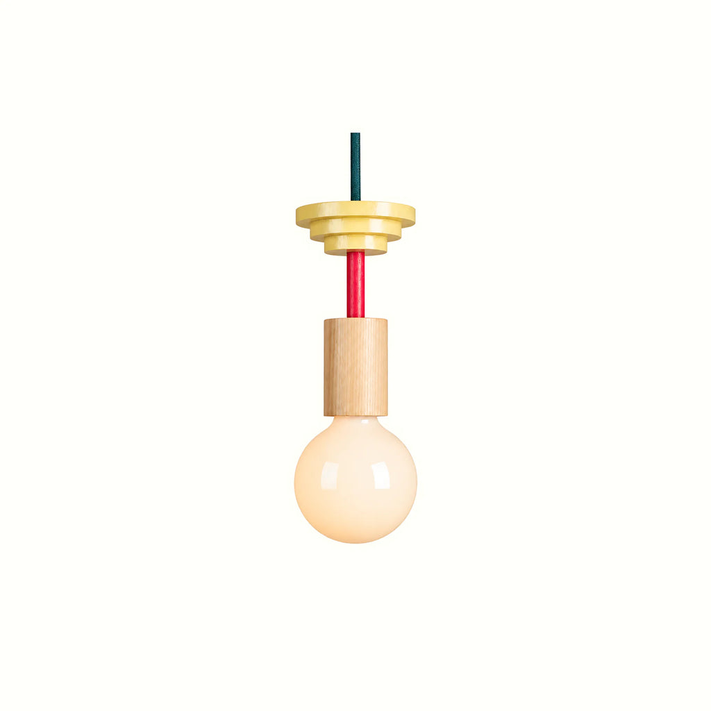 Mirova Geometric Wood Pendant Ligh