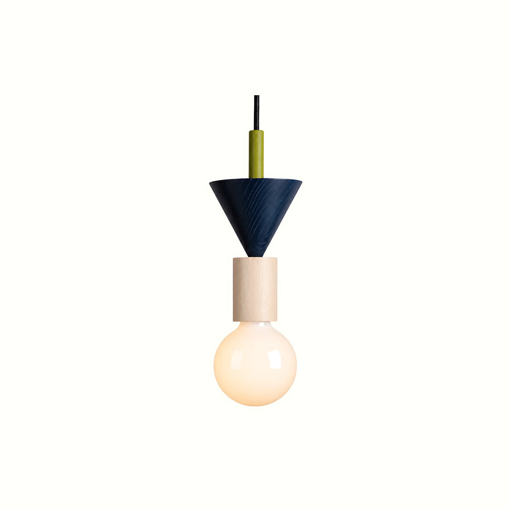 Mirova Geometric Wood Pendant Ligh