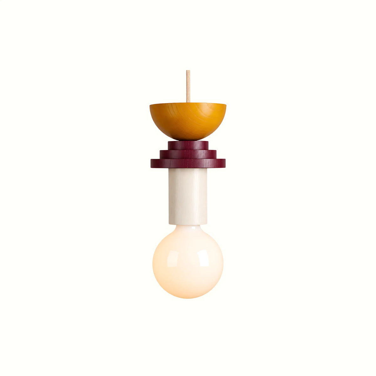 Mirova Geometric Wood Pendant Ligh