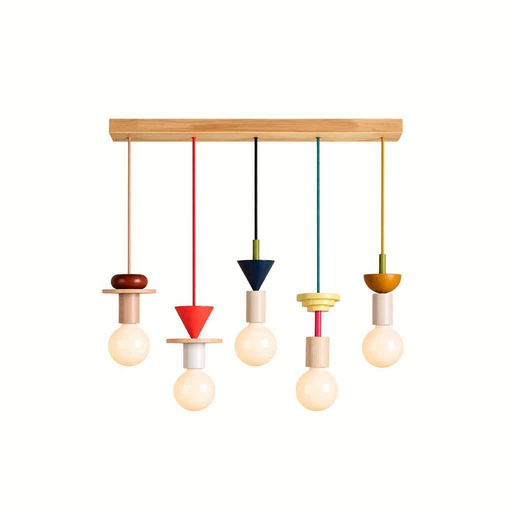 Mirova Geometric Wood Pendant Ligh