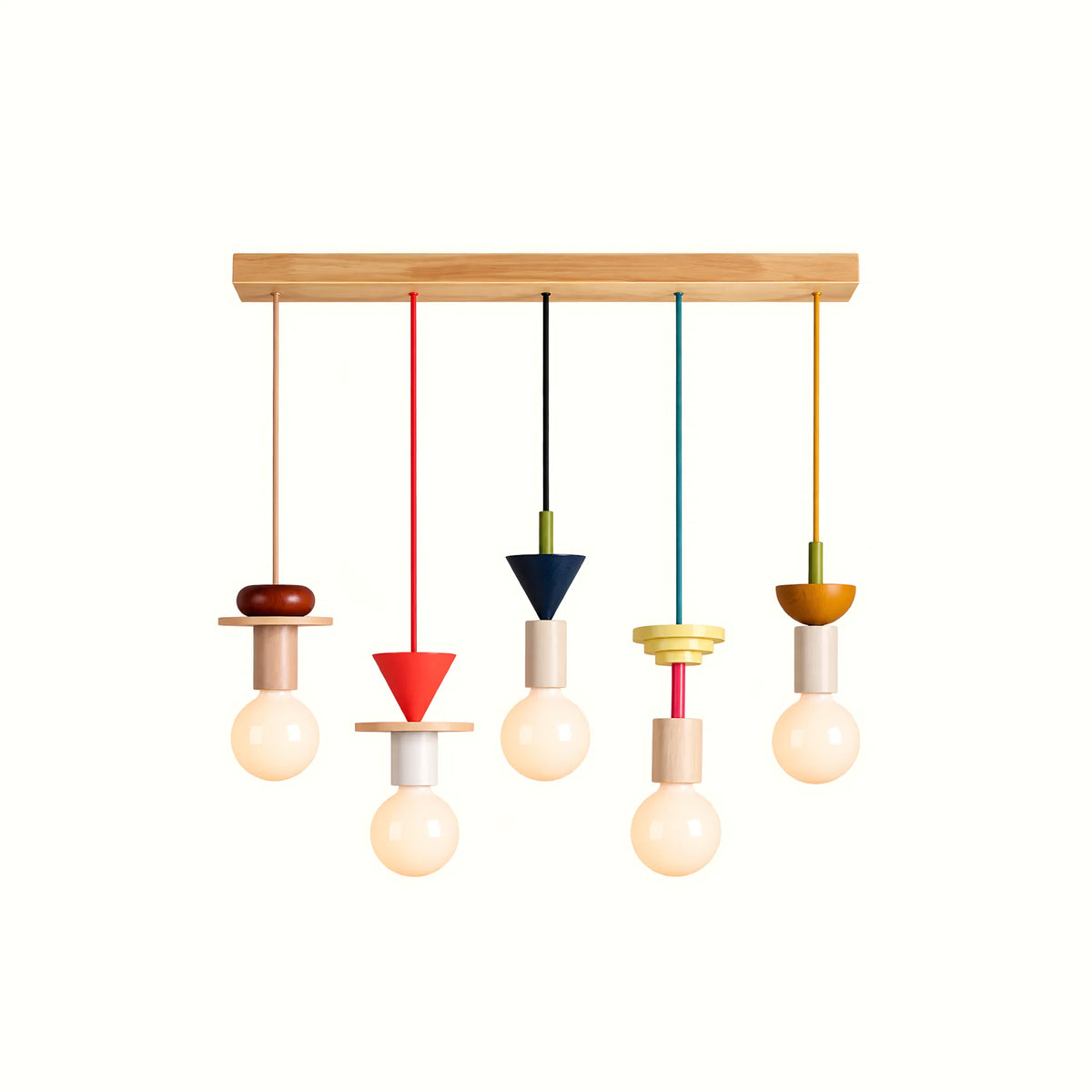 Mirova Geometric Wood Pendant Ligh