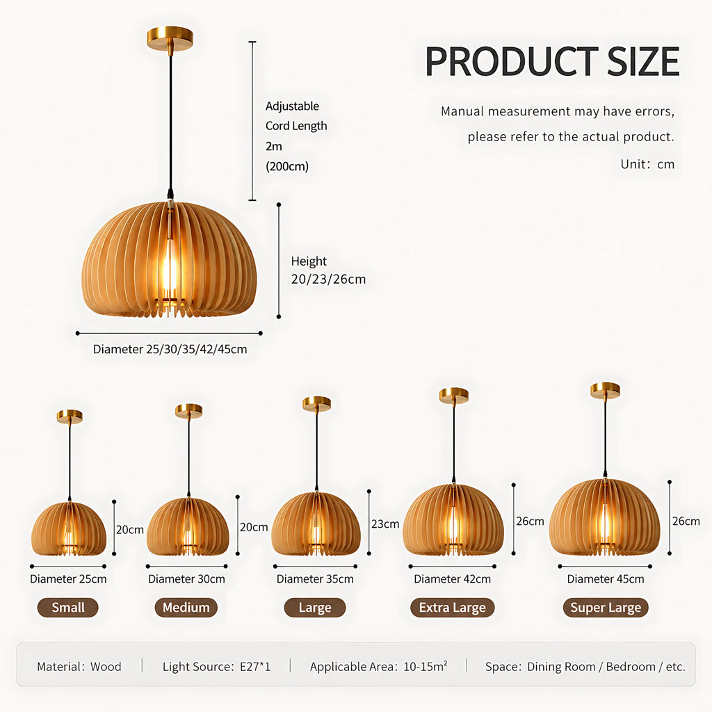 Mori Wooden Pendant Light