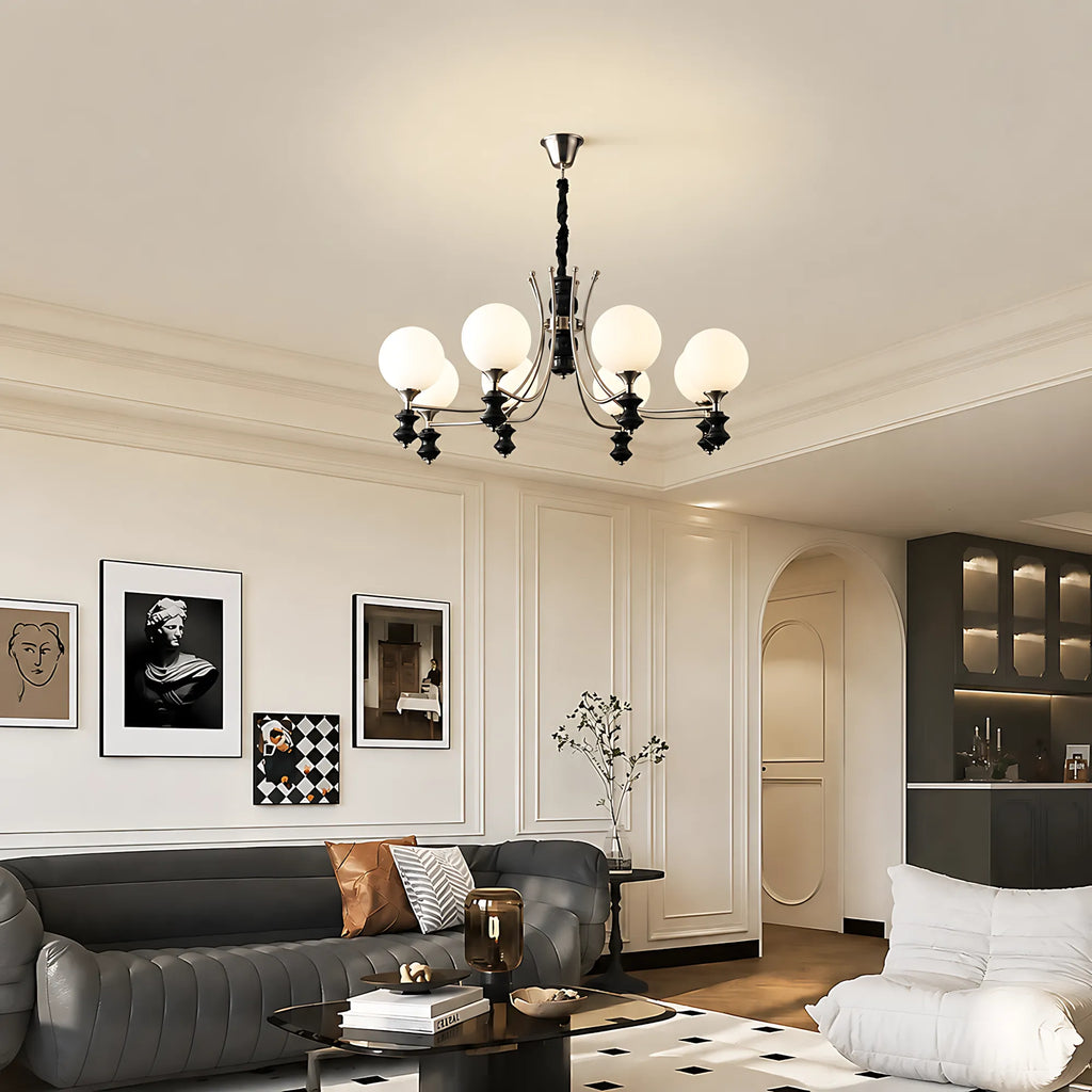 Norvella Opal Glass Chandelier