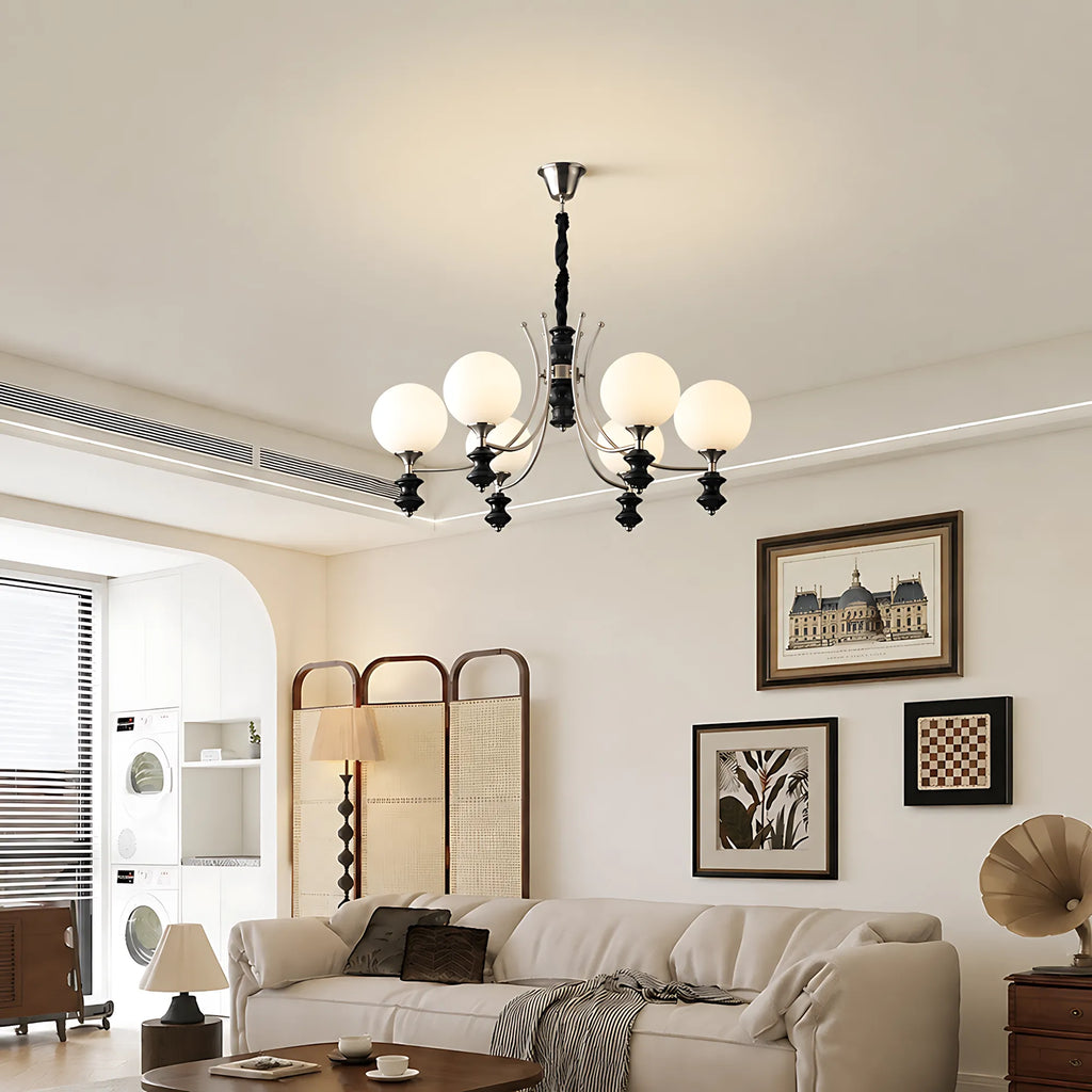 Norvella Opal Glass Chandelier