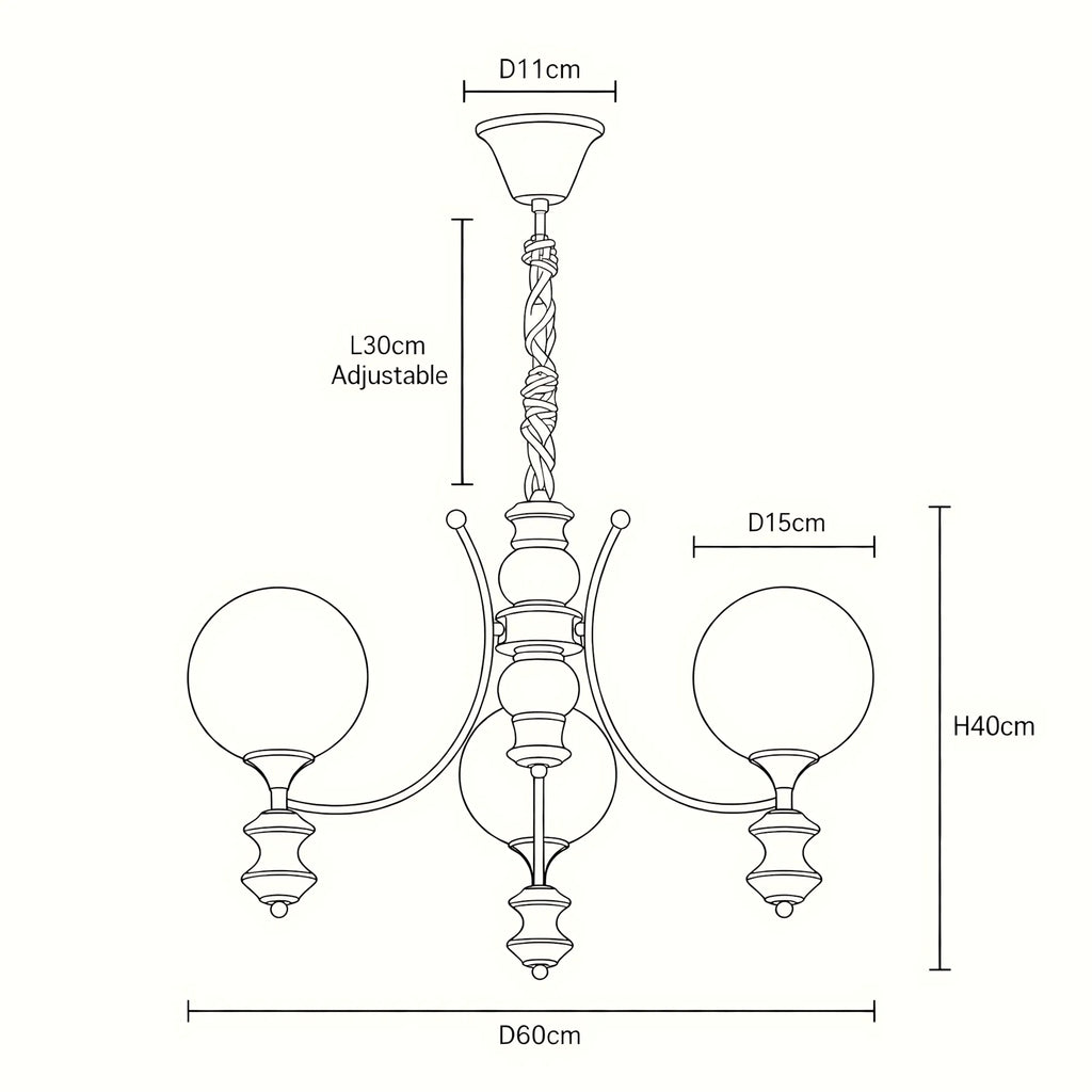 Norvella Opal Glass Chandelier