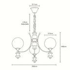 Norvella Opal Glass Chandelier